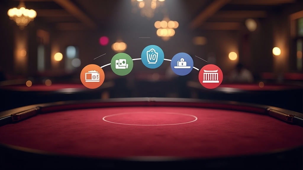 Métodos de pagamento seguros flutuando sobre mesa de cassino escura
